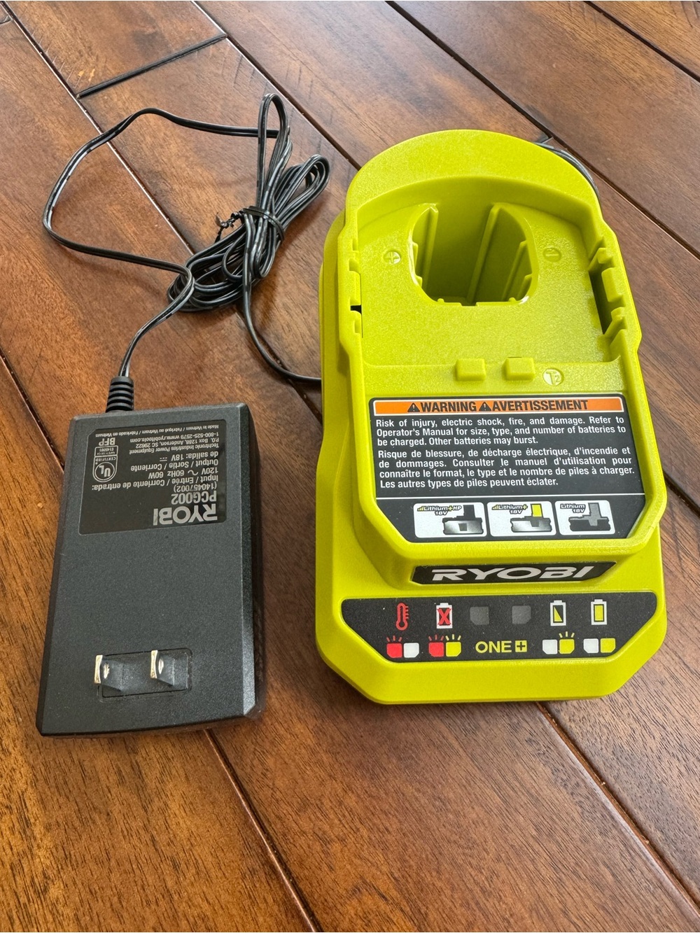 RYOBI ONE+ Battery Charger in Lime Green